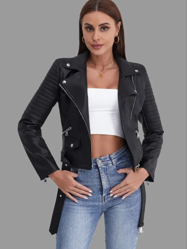 Women's Streetwear Long Sleeve Zipper Outerwear - Image 4